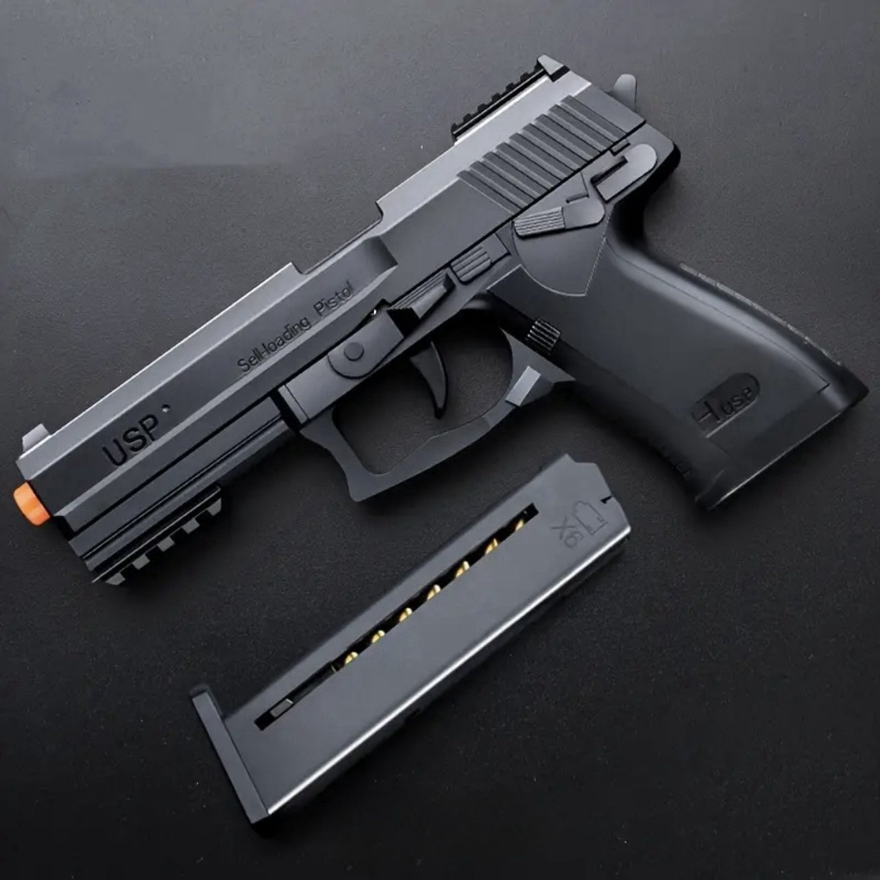 2025 USP Toy Gun Soft Clip Pistol, Continuous Shooting, with 100 Bullets And 2 Magazines, Toy Foam Blaster, Cool Rapid-fire Toy Gun Educational Models, Outdoor Shooting Games, Halloween, Thanksgiving, Christmas, Birthday Gift for Boys Girls0
