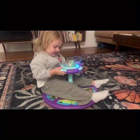 Sit And Spin Toys For Toddlers Ages 708.66inch+, Christmas/Halloween/Birthday Gifts For Kids Boys & Girls 18 Months+ With Music & LED Flash Lights Musical 360°Spinning Seat Interactive Sensory Toy