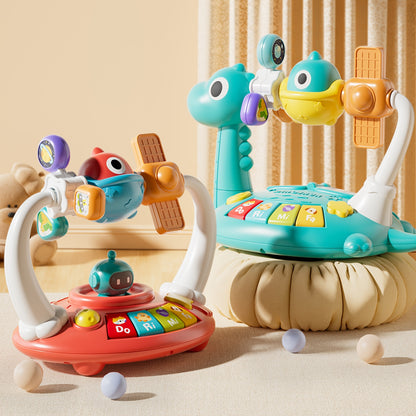 Dinosaur Piano Music Box Toy, Space Piano Music Box Toy, Smart Music Toy, Rotatable Small Design, Best Gift for Boys And Girls, Random Color