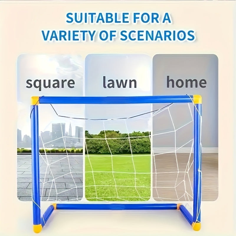 2pcs Youth Football Set-Portable and Easy-to-assemble Goal, Suitable for Indoor/outdoor Play, Family Entertainment, Birthday Gifts, Football Gifts