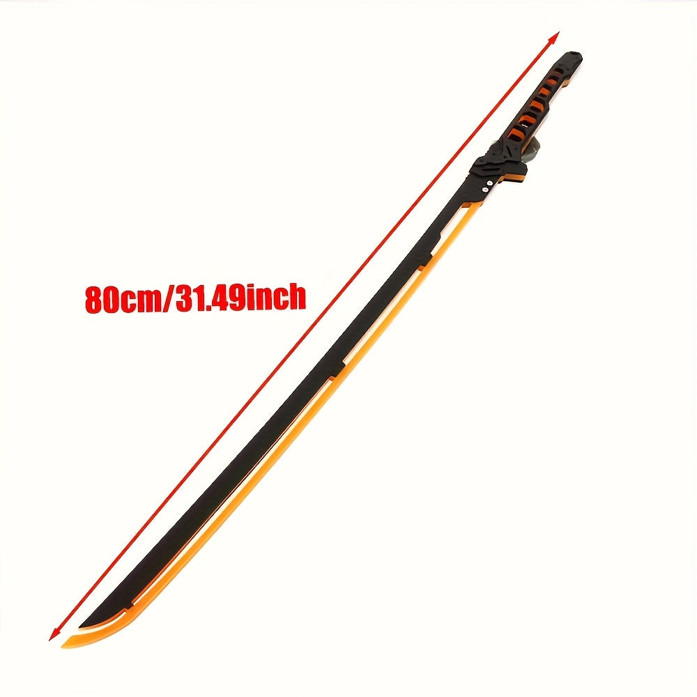80cm (31.49 Inch) Large Cyberpunk Luminous Thermal Katana Acrylic Knife Model - 1:1 Science Fiction Cosplay Prop, Halloween Masquerade Party Peripheral Gifts For Adult
