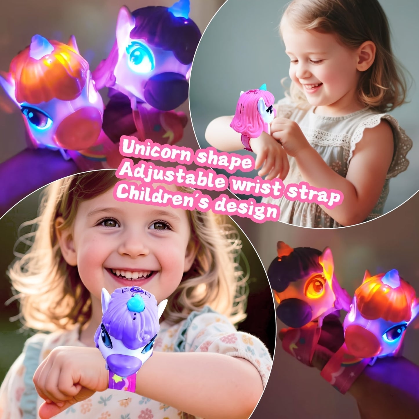 2Packs Unicorn Walkie Talkies for Kids - Luminous Function, Gift for Kids 2 Way Radios Toys for Boys And Girls Ages 3-12 - Long Range - Outdoor Adventure, Camping, Hiking Gifts Birthday Back to School Halloween Christmas Gifts (Pink/Purple)