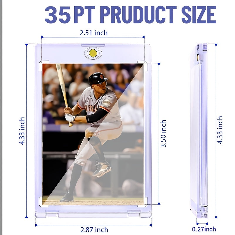 LOVFEN 400Ct Magnetic Card Holder 35Pt Magnetic Card Holders for Trading Cards, Display Cases, Protectors, And Hard Plastic Covers for Sports Game Cards, Perfect for Easter Gifts