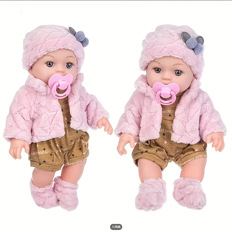 1 Realistic 12-inch/30-cm Reborn Doll • With Hat, Socks, And Toy Pacifier Set • Lifelike Toy • Perfect For Party Games And Valentine's Day • Ideal Gift For Kids On Christmas And Halloween • Free Accessories