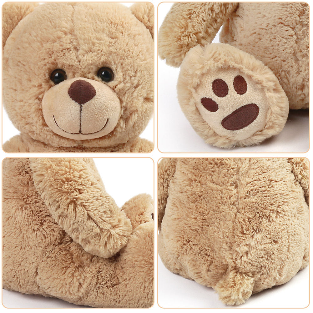 Brown Teddy Bear Stuffed Animal, 12 inch Cute Plush Teddy Bear Toy, Plushies Gift for Kids, Toddlers, Boys and Girls, Easter Decoration