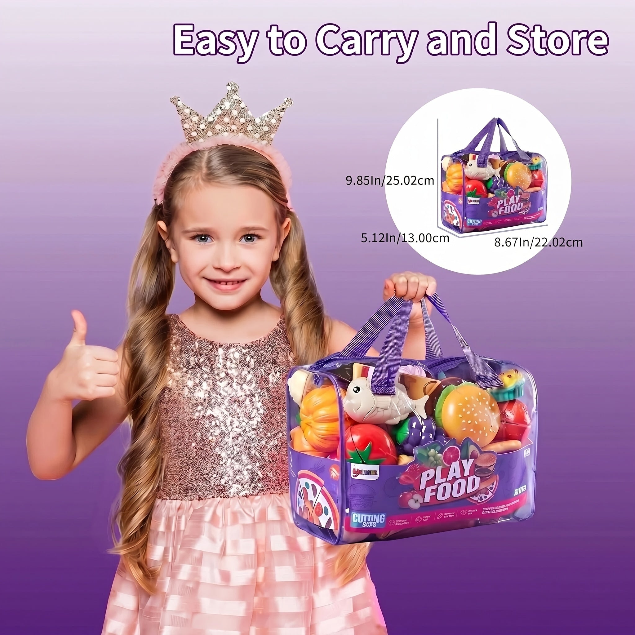 78pcs Set Of Kitchen Toys With Storage Bag, Dinnerware, Dummy Fruits, Vegetables, Plastic Accessories For Children Educational Learning Toy, Role Play Gift