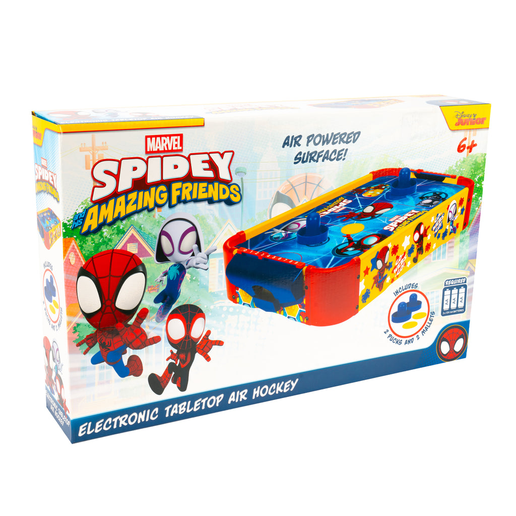 Marvel Spidey And His Amazing Friends Electronic Tabletop Air Hockey (Wood)