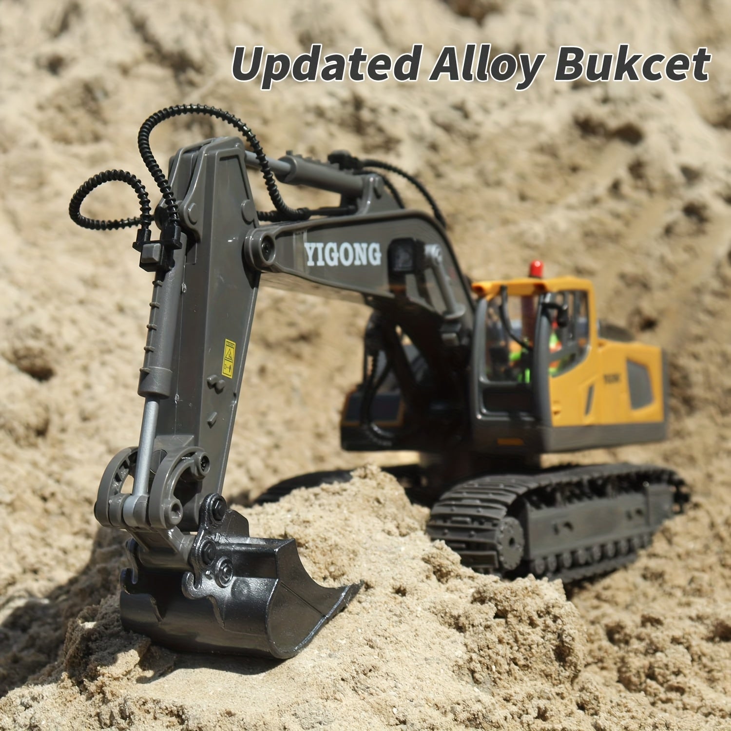 4/3/2pcs Remote Control Construction Vehicle Set, 2.4G 12-Channel Remote Control Excavator, Dump Truck, Bulldozer, Loader, Alloy and Plastic Construction Toy Car Set, RC Construction Equipment for Kids