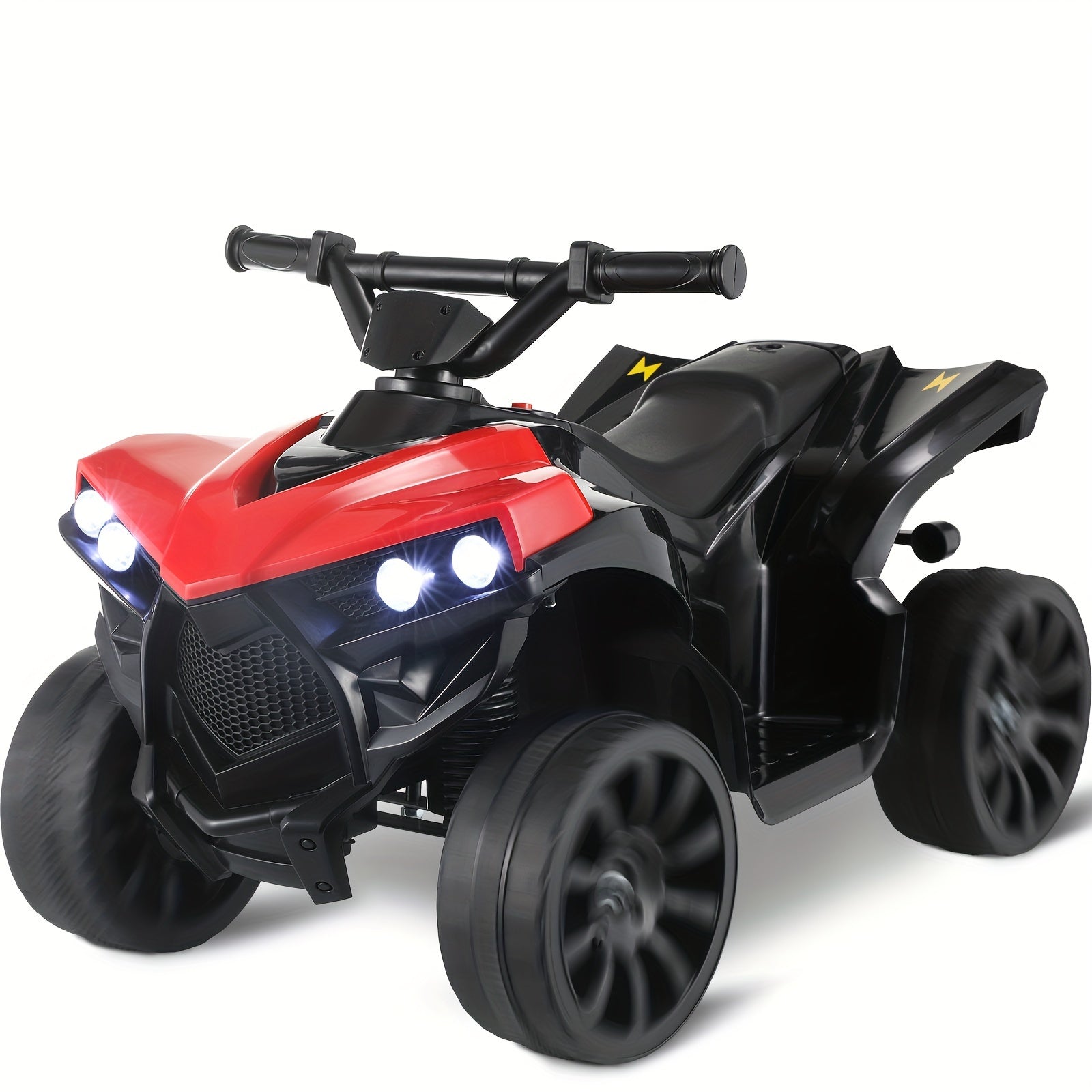 6V Kids Ride on Toy, 4-Wheeler Quad ATV Play Car W/1.86MPH Max Speed, Treaded Tires, Rubber Handles, Headlights, Pedal Accelerator (Pink)- Halloween Christmas Birthday Gift for Boys&Girls