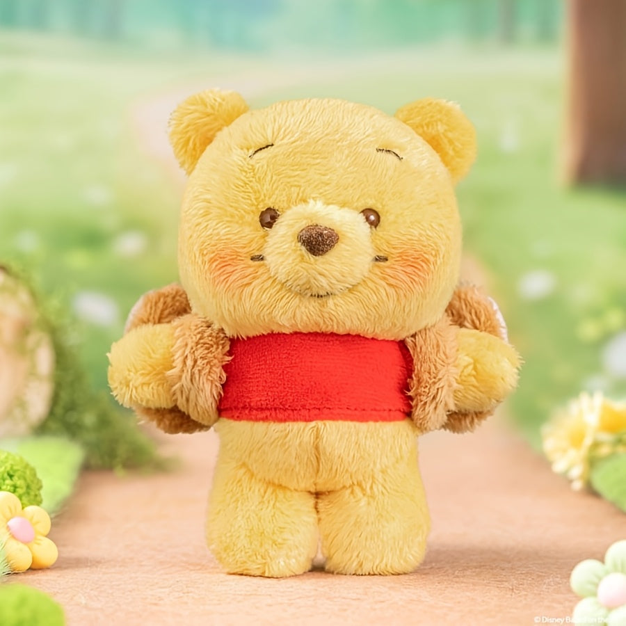 Random 1pc MINISO Disney Winnie The Pooh & Friends Series Figure Ornament. Contains Collectible Figures Of Winnie The Pooh, Tigger, Eeyore, Kanga And Roo with Classic Styled Outfits. Adorable Dolls, Ideal Gifts for All Occasions.