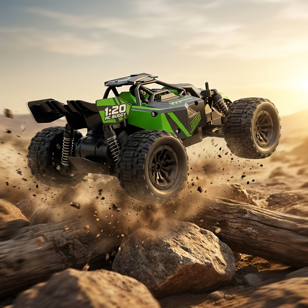 High-speed Remote-controlled Car, Four-wheel-drive Off-road Remote-controlled Truck, 1:20 Scale All-terrain Remote-controlled Off-road Vehicle with LED Headlights, 2.4GHz Radio-controlled Monster Truck, Amateur-grade Remote-controlled Car
