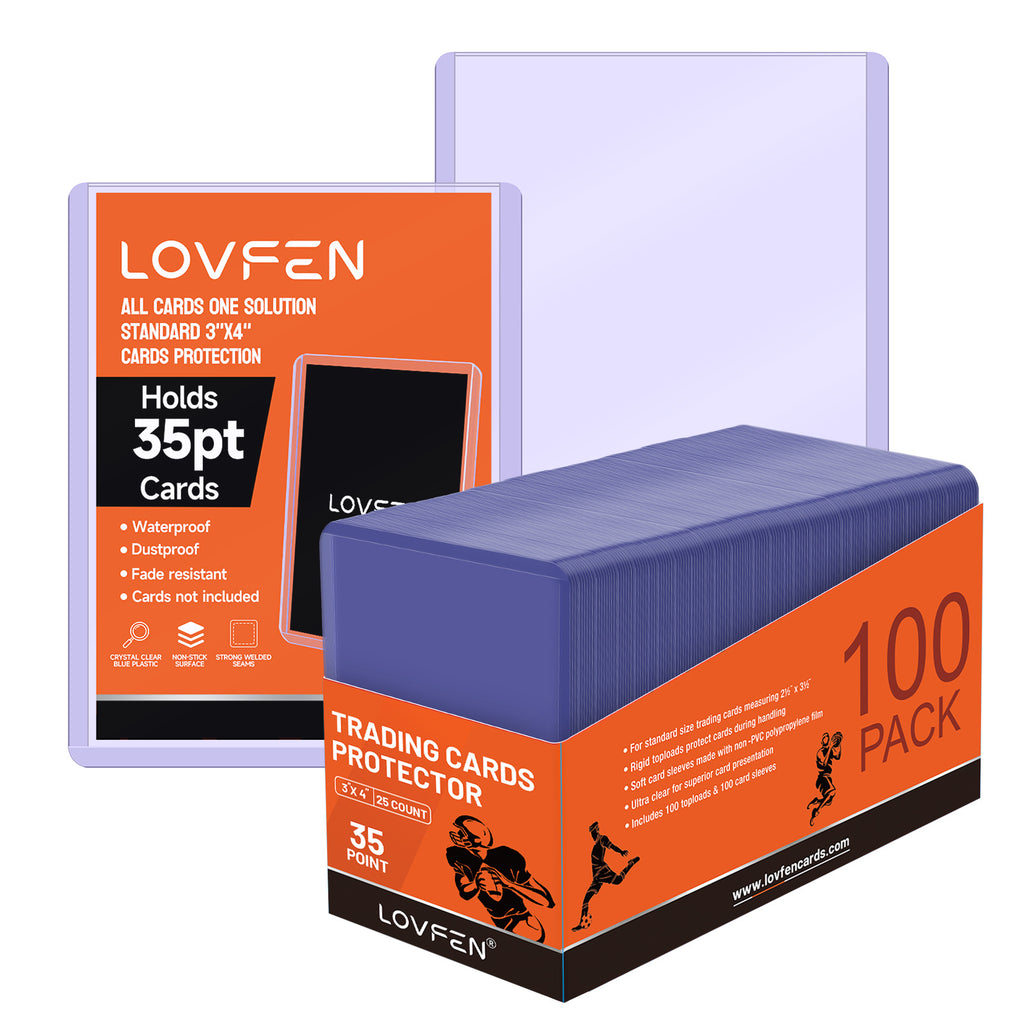 LOVFEN 100/200/500/1000/2000ct Top Loads LOVFEN 3 "X 4", Baseball Card Protective Case Hard Plastic, Used with Trading Card Sports Card Holder, Suitable for Collection, Football, Basketball, And TGG