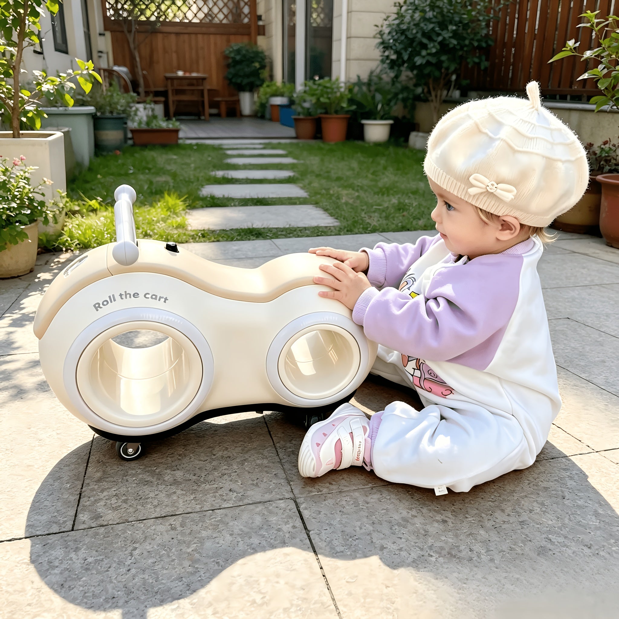 [Perfect Gift] Anti-Rollover 4-Wheel Toddler Balance Bike With Lights And Music, 220 Lbs Load, For Kids 1+. Great For Camping And Family Outings, Perfect Gift For Independence Day, Summer Party, Birthday And Back To School