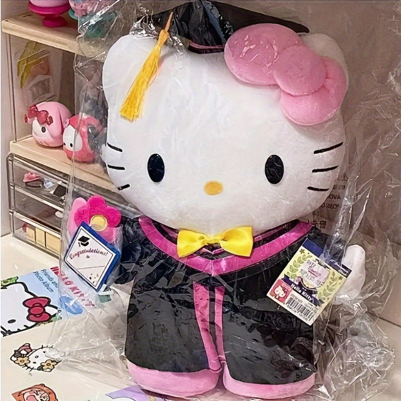Officially Authorized Hello Kitty Graduation Cap Cartoon Doctoral Cap And Bachelor'S Gown, Suitable for Graduation Photo Parties, Birthday Student Prizes, Graduation Gifts, Decorative Bouquets