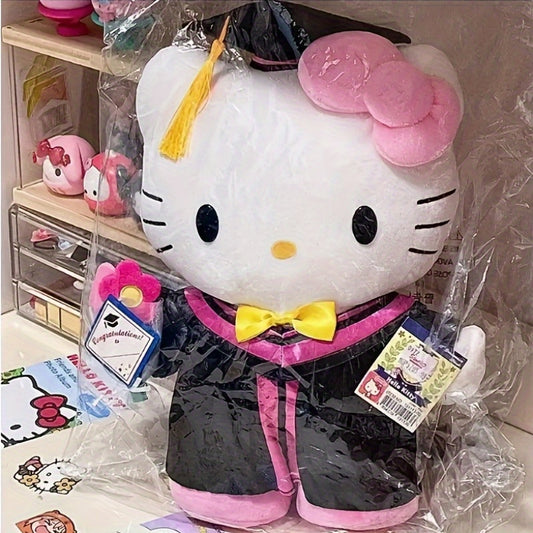 Officially Authorized Hello Kitty Graduation Cap Cartoon Doctoral Cap And Bachelor'S Gown, Suitable for Graduation Photo Parties, Birthday Student Prizes, Graduation Gifts, Decorative Bouquets