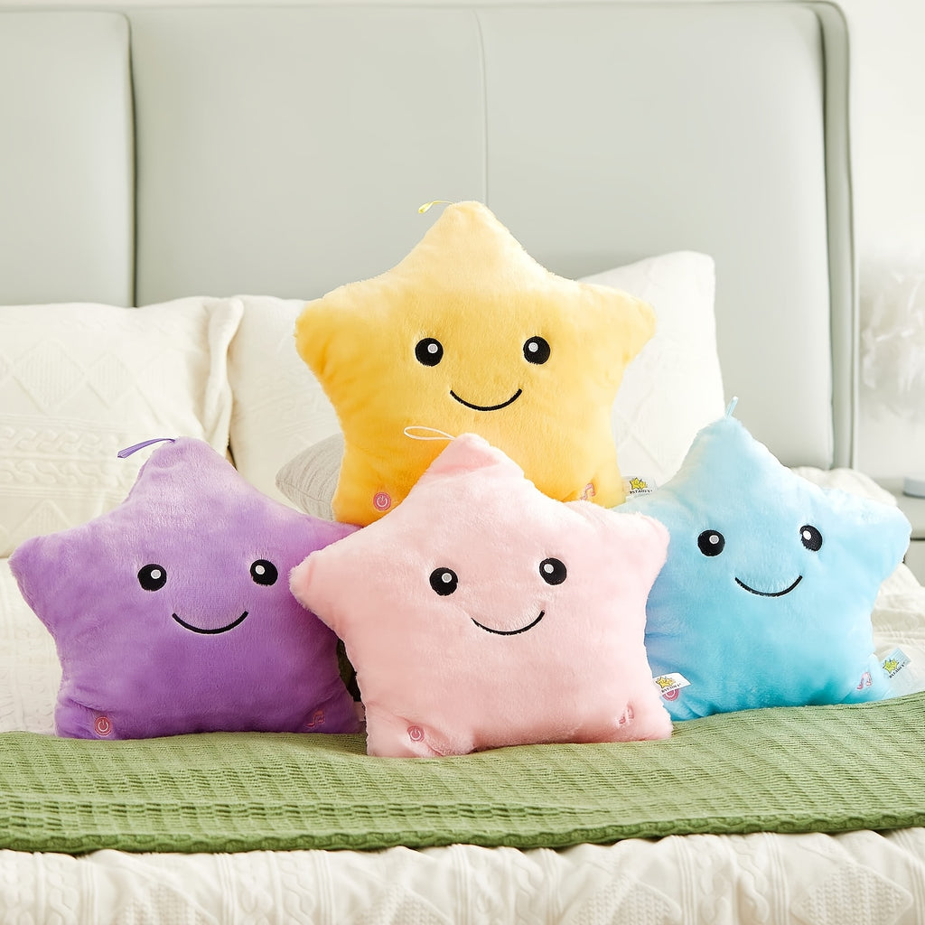 Musical Glowing Purple Star Plush Toy With Music - Soft Starlight Night Light, Melodic Plushie For Kids Bedrooms & Birthday Parties, Cute LED Stuffed Animal Gift For Children And Couples, Baby Shower, Perfect Graduation Season Present Choice