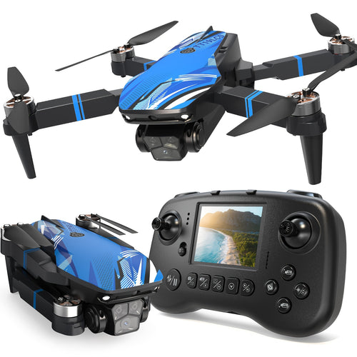[Foldable RC Quadcopter] Drone With 2 Cameras For Beginners Adults, Drone With LCD Screen 2.8 Inch, Professional Brushless Motor 270° Obstacle Avoidance, Altitude Hold 3D Flips 3 Speeds Headless Mode One Key Takeoff/Landing, Foldable RC Quadcopter Support