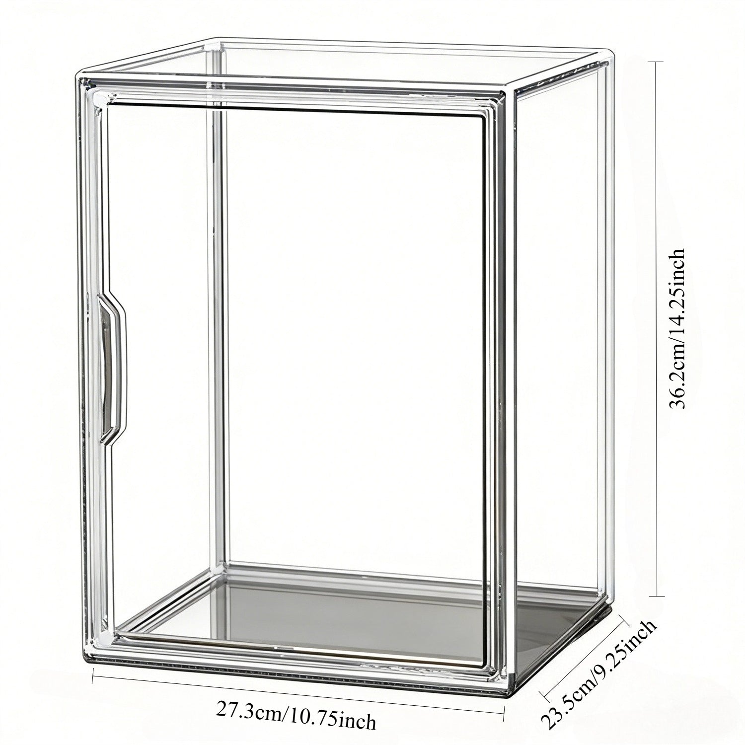 3pcs Clear Display Case Dustproof Storage Bins Containers Organizer Bag Show Box For Collectibles/ Car Model