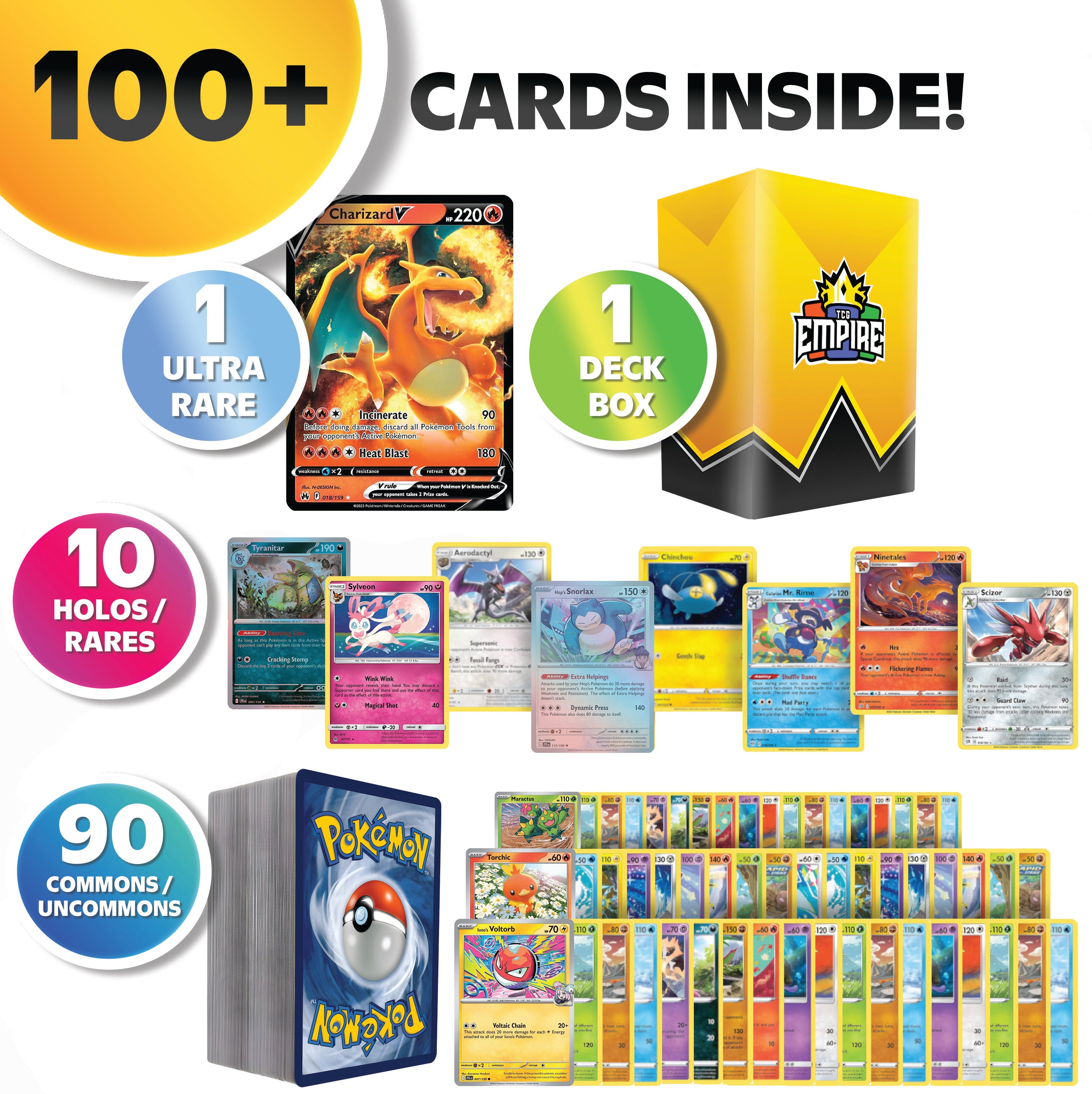 Ultra Rare Battle Bundle | 100+ Pokemon Cards | 1x Ultra or Double Rare Guaranteed | Holos & Rares Included! | Perfect Giftable for Kids & Collectors!