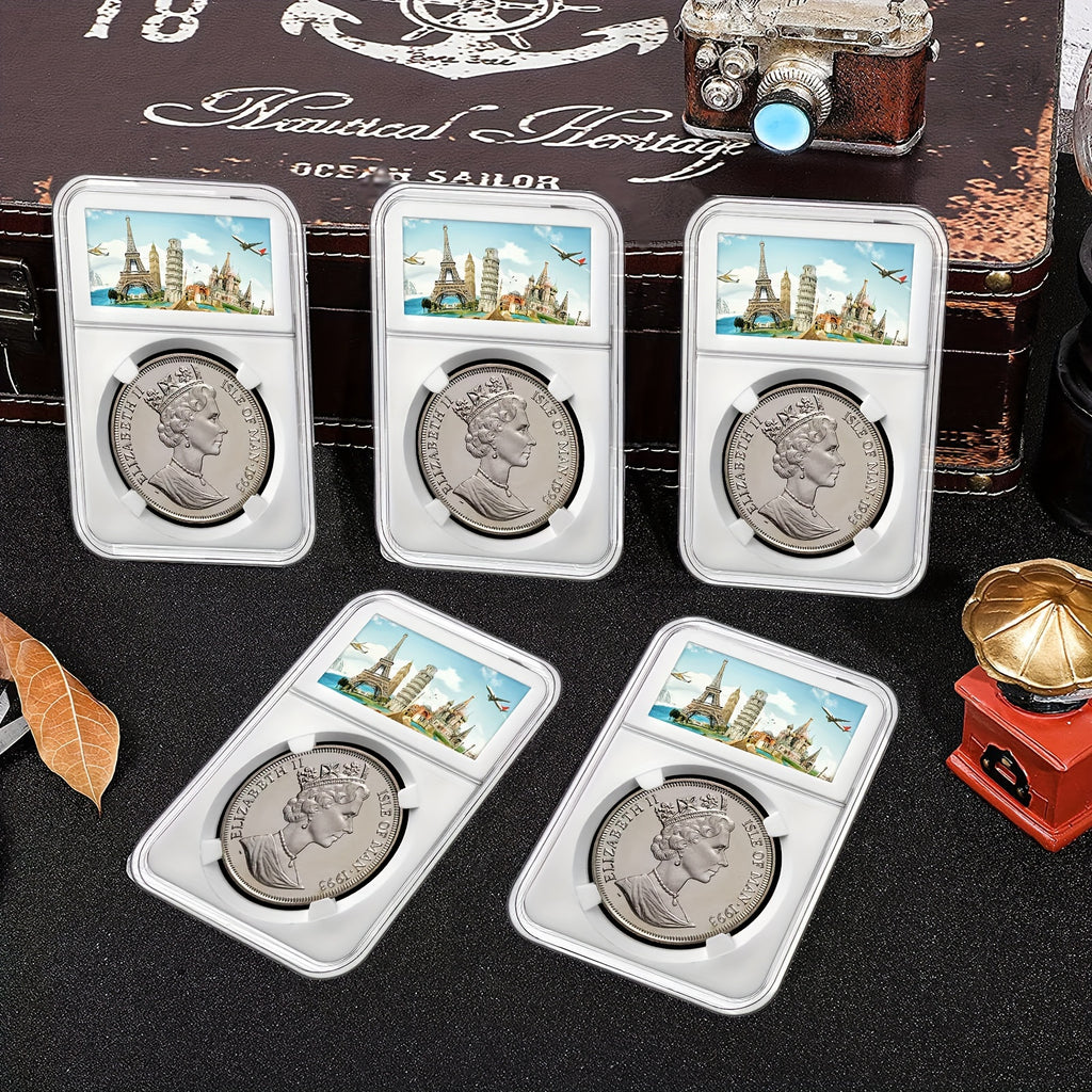 10pcs Coin Slab Display Holder - Scratch-Resistant, 31mm Transparent Coin Protective Box - For JFK Half Dollar - For Coin Collectors - Perfect Gift for Numismatists