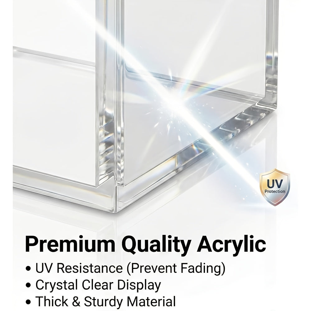 1 Pack/ 2 Pack Acrylic Case For PKMN Booster Bundle - Magnetic Clear Protective Display Box With UV Protection - Fits Scarlet & Violet, Prismatic Evolutions, 151, Paldean Fates & More 6-Pack Bundles