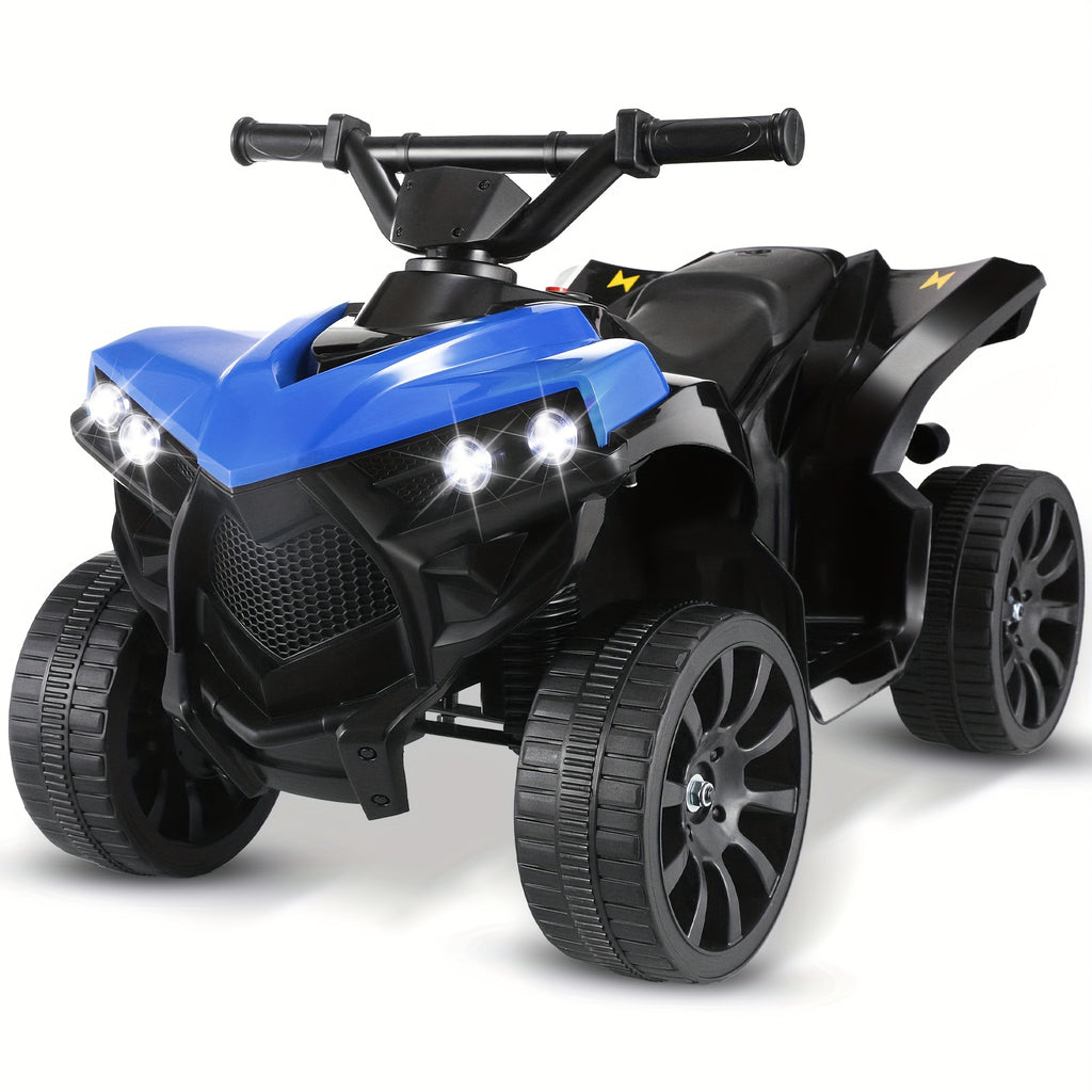6V Kids Ride on Toy, 4-Wheeler Quad ATV Play Car W/1.86MPH Max Speed, Treaded Tires, Rubber Handles, Headlights, Pedal Accelerator (Pink)- Halloween Christmas Birthday Gift for Boys&Girls