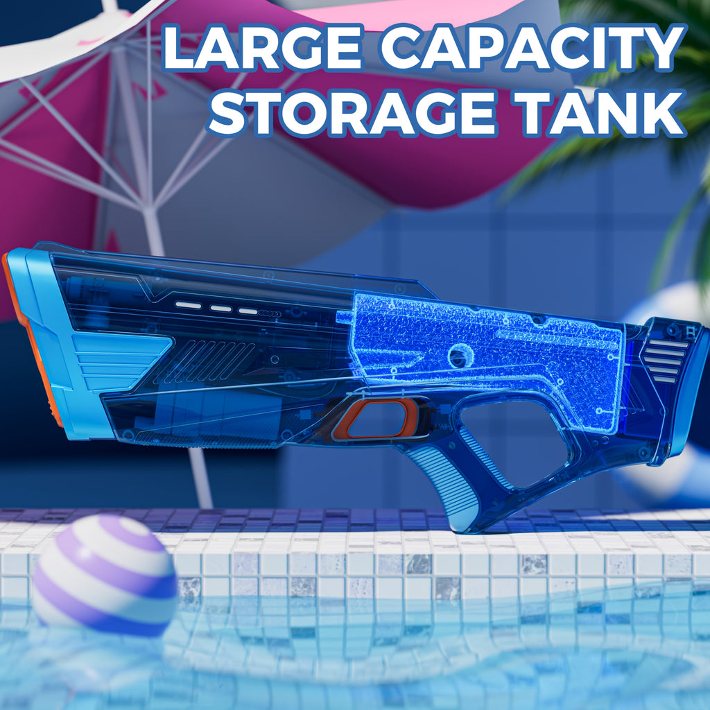 Auto-filling Electric Water Gun, Pulse Jet Water Gun, 28 Feet Long-range Fast Shooting Water Gun, USB Rechargeable Large-capacity Water Gun, Suitable for Children And Adults, Adult Water Gun Is Suitable for Swimming Pool Beach Backyard
