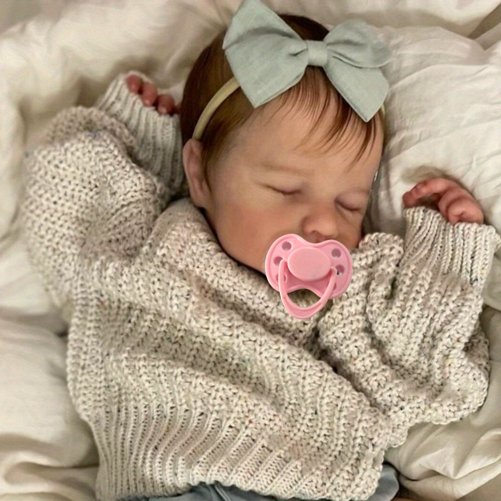 19.69inch Baby Reborn Doll with 3D-Paint Skin and Visible Veins, Realistic Newborn Asleep  (Cloth Body, Soft Vinyl Limbs) Toy Kids Birthday Gift