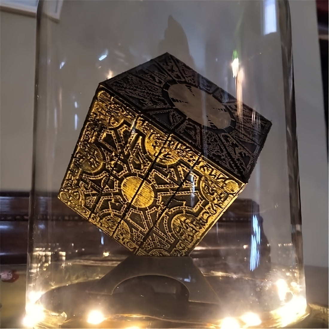 Puzzle Box Functional, Puzzle Cube Detachable - Lament Configuration with Base, Deformation Puzzle Lock Box Decoration