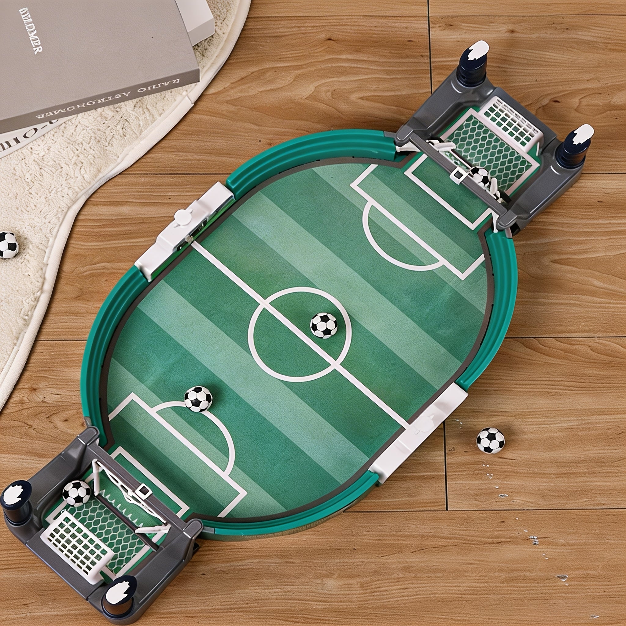 Kids' Portable Table Football Game Set, Parent-Child Versus Football Toy, 2-Player Competitive Puzzle Table Game, Durable PP Material, Independent Tabletop Design, Indoor Family Game, Kids' Party Toy, Christmas, Thanksgiving Gift, Soccer Board Game