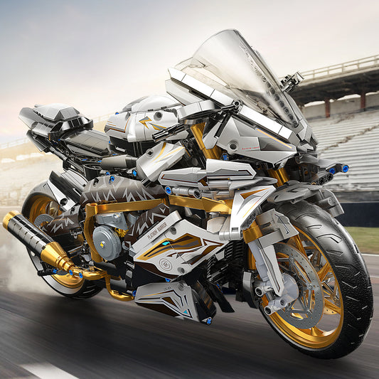 [24H Ship]1: 5 2000+pcs Platinum Motorcycle Building Blocks Model, Easy And Simple Assembly, Suitable As Gifts For Birthday, Christmas, Halloween, Thanksgiving, New Year, Party, Christmas Decorations, Cool Toys For Men, Ship In Color Box