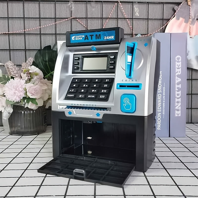 Electronic Money Bank with Debit Card And Cash Scanning Function - Coin And Bill Slot, Balance Calculator, Digital Safe, Combining Savings Security Device And ATM Function