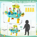 2026 Toddler Water Table Toy with Electric Water Pump, Kids Water Table WithFaucet/Play Food Accessories/Fishing Toy, Kitchen Play Sink Toys for Girl Boy Age 3+