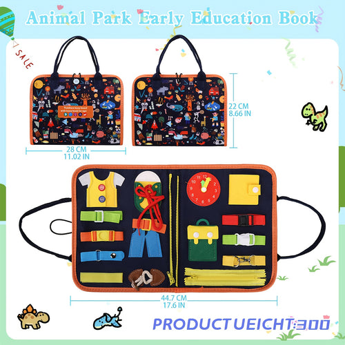 Busy Board, Toddler Travel Toys Sensory Toys, Learning Toys Educational Toys Gift for Toddlers 1 2 3 4, Activities Board