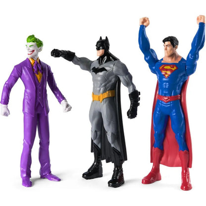 DC Comics The Joker, Batman, and Superman Action Figure 3-Pack, Kids Toy Gifts for Boys and Girls Ages 3 and Up