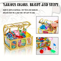 50pcs Diving Gem Pool Toy, Gem with Treasure Pirate Chest Box Underwater Acrylic Gemstones Set Swimming Toys Dive Throw Underwater for Game Gift Boys And Girls, Back to School, Mother's Day Gifts