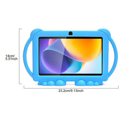 Tibuta 7 Inch Android 12 Kids Tablet, With Built-in 32GB ROM, 4GB RAM, With 2, 4G WiFi GMS, Eye Protection Display Screen, Parental Control, Dual Cameras, Shock Resistant Protective Cover