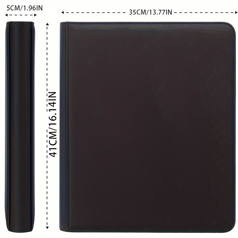(2pcs) Top Loader Binder, Two Books With A Total Capacity Of 576 Card HoldersTop Loader, Top Loaded Binder With 9 Pockets, Suitable For 3 "x 4" Hard Cards, 35-75PT Double-sided Pocket Card Binder, Suitable For Transaction Cards Or Sports Cards(black