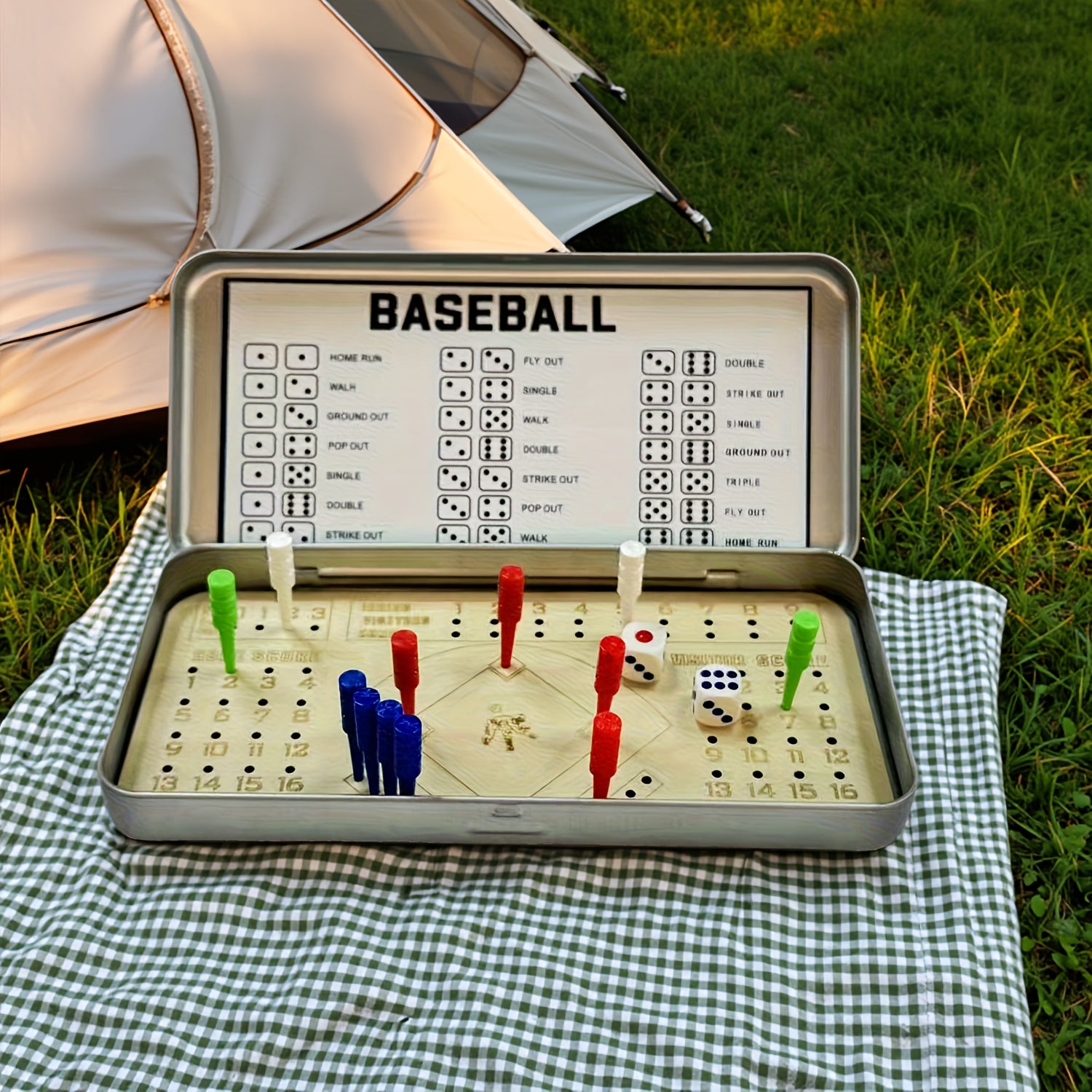 Softball, Baseball, And Soccer Travel Games, Finger Joint Dice Games, Tabletop Games, Portable Wooden Board Game Sets Suitable for Fun Family Game Night Gatherings And Parties.