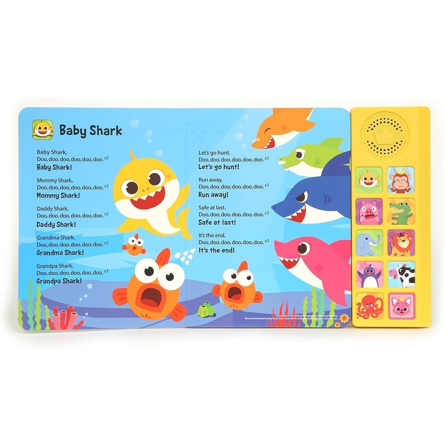 Baby Shark Animal Songs 10 Button Sound Book, Pinkfong Baby Shark Nursery Rhymes Children's Sound Books, Interactive Learning Books for Toddlers, Learning & Education Toys, Baby Shark Gifts for Kids