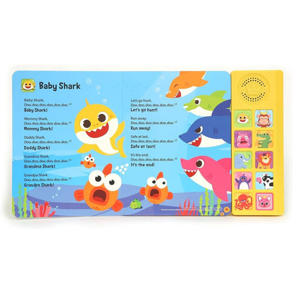 Baby Shark Animal Songs 10 Button Sound Book, Pinkfong Baby Shark Nursery Rhymes Children's Sound Books, Interactive Learning Books for Toddlers, Learning & Education Toys, Baby Shark Gifts for Kids