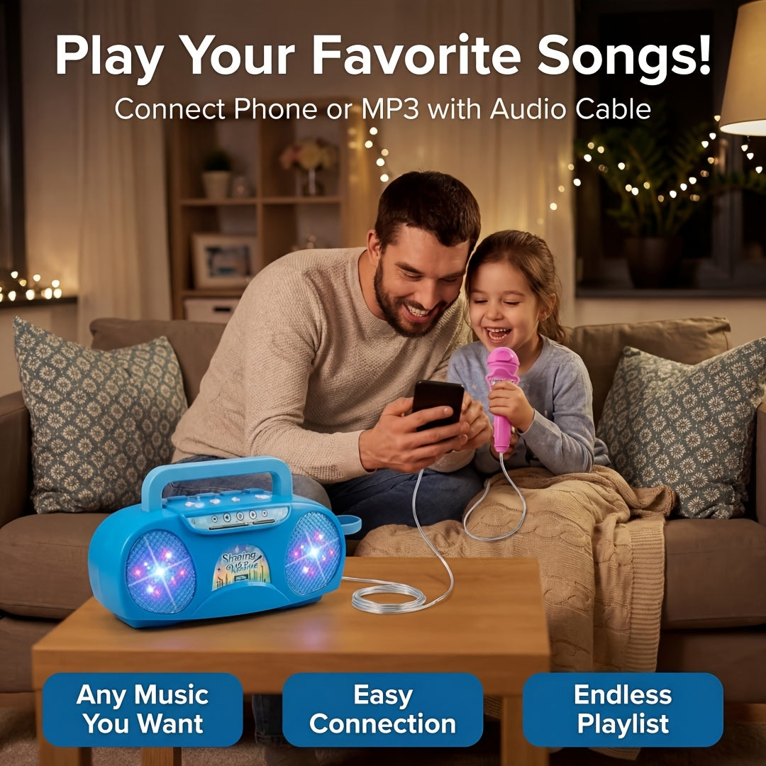 A Fantastic Light-Up Singing Toy for Kids Featuring a Microphone, Perfect for Birthdays And Holidays. This All-In-One Music Machine Is Ideal for Boys And Girls Aged 3 to 7