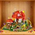 2000+ Pieces of New Fairy Mushroom House Building Blocks - A Mythical Mushroom House. M-Shaped Architectural Miniature Assembly Blocks. Birthday Gift. Decoration. Creative Toy. Home Desktop Decoration