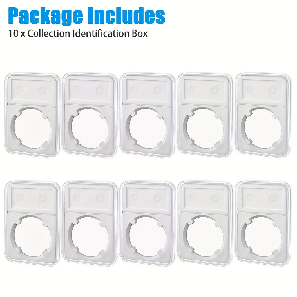 10pcs Coin Slab Display Holder - Scratch-Resistant, 31mm Transparent Coin Protective Box - For JFK Half Dollar - For Coin Collectors - Perfect Gift for Numismatists