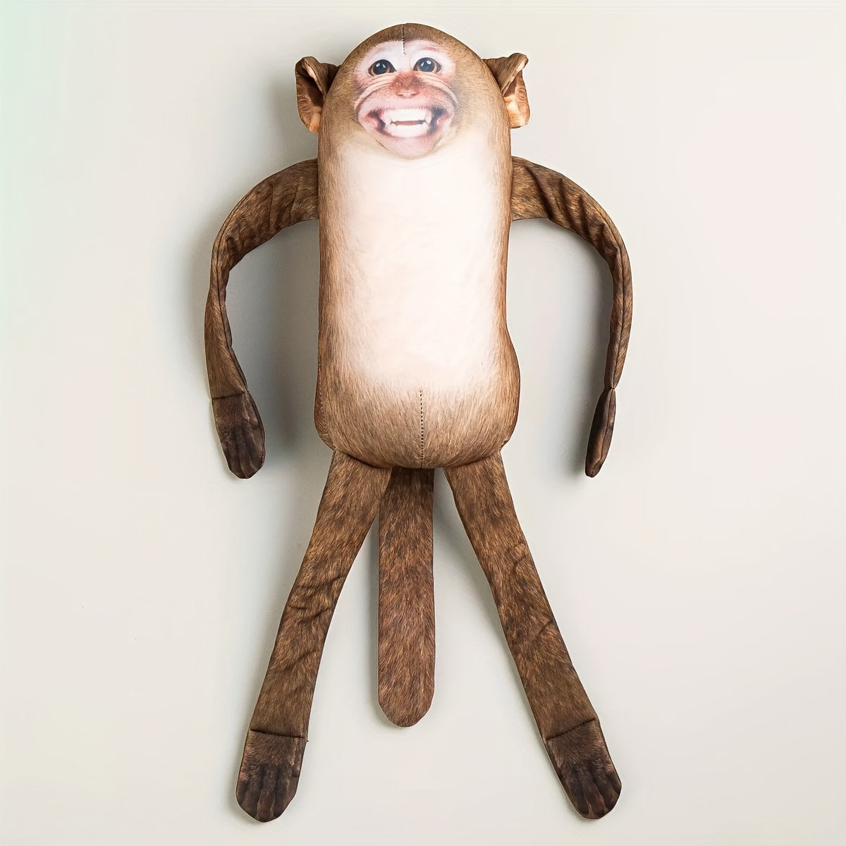 Mischief Monkey Plush With Magnet Inside - 9.8-Inch Hanging Prankster For Fridge Fun & Surprise Animal Decor, Office Game Gag Meme Gift Or Playful Accessory For Monkey Business Enthusiasts!