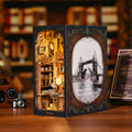 1pc DIY Book Nook Kit - Creative Bookshelf Insert Decor and Bookend Model Building Kit for Home, Living Room, and Office Decoration - Perfect for Christmas, Valentine's Day(Without Battery)