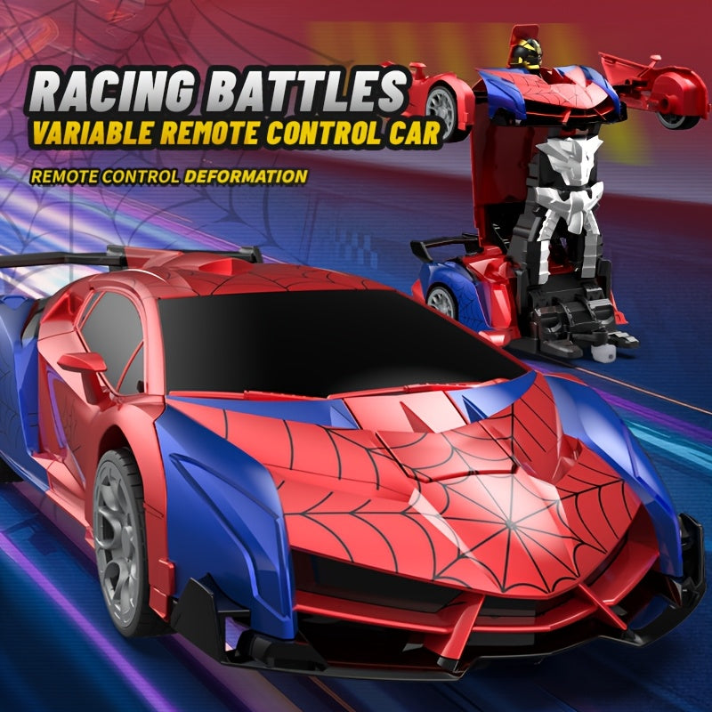 Transforming Remote Control Car Robot, R/C Car Toy, One-Button Deformation, Children's Day Gifts, 1:18 Scale 360°Rotating Drifting, Toys Suitable for Kids Over 3+ Years Old, Educational Toy, Birthday