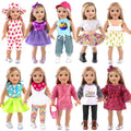 10 Sets 18 Inch Doll Clothes 18 Inch Doll Clothes And Accessories Fit for 18 Inch Dolls 18 Inch Girl Doll.Christmas Gift for Kids Aged 3+(No Shoes)