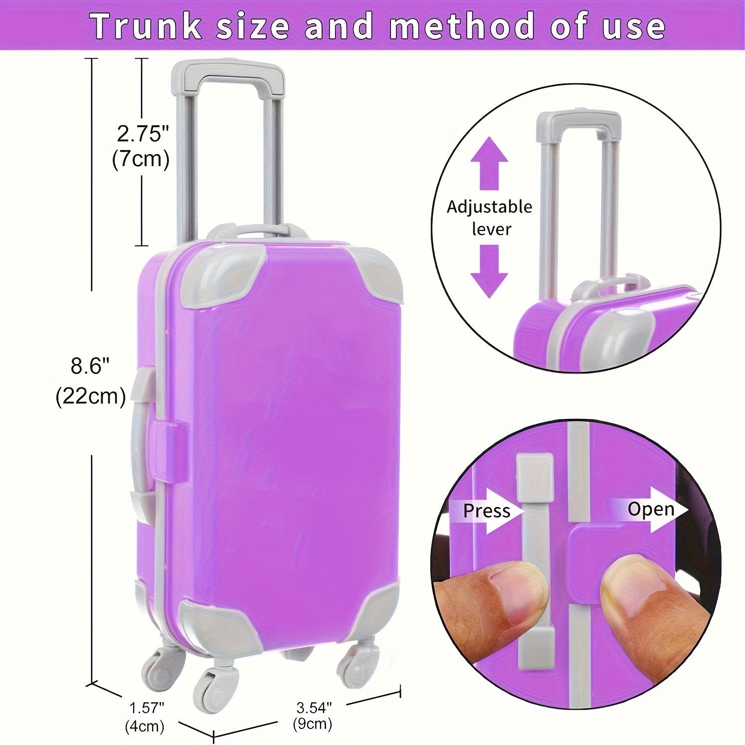 18 Inch Doll Clothes.(No Doll)And Accessories Mermaid Dress Luggage Case Travel Play Set Include Suitcase, Dresses, Bag, Camera, Glasses, Pillow, Eyeshade.Christmas Gift for Ages 3+