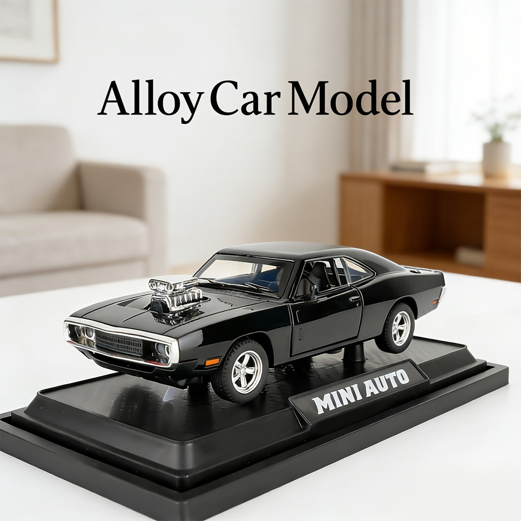Dodge Challenger Die-Cast Model Car, Collectible Zinc Alloy Static Replica, Highly Detailed Home Decor, Perfect Birthday & Christmas Present For Car Enthusiasts